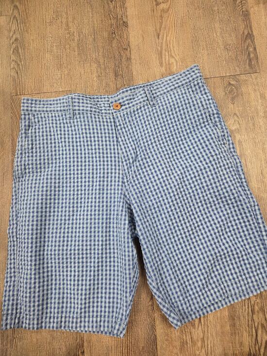 Tommy Bahama Other - Tommy Bahama Relax Shorts 34 Blue Gingham Check 100% Cotton